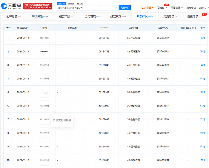 腾讯申请微信支付刷脸通、微信人脸通、微信一脸通商标_银行怎样办理poss机